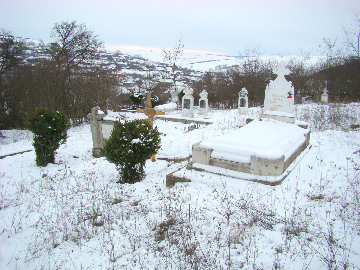 Un cimitir din județul Bistrița-Năsăud, la Silivașu de C&acirc;mpie, &icirc;n ianuarie 2010